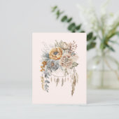 Boho Bloemen Boeket en Dreamcatcher Briefkaart (Staand voorkant)