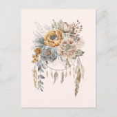 Boho Bloemen Boeket en Dreamcatcher Briefkaart (Voorkant)