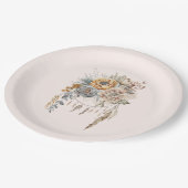 Boho Bloemen Boeket en Dreamcatcher Papieren Bordje (Gekanteld)