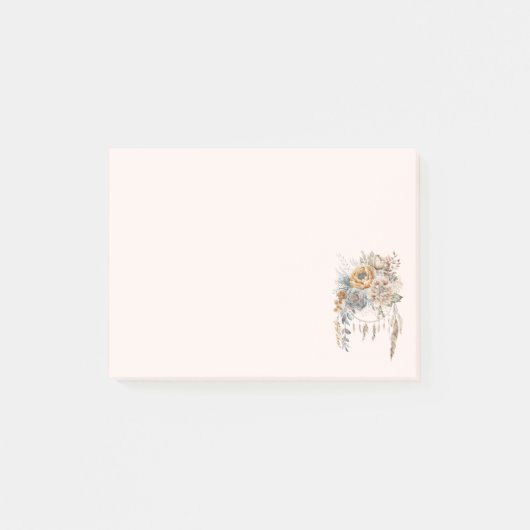 Boho Bloemen Boeket en Dreamcatcher Post-it® Notes (Voorkant)