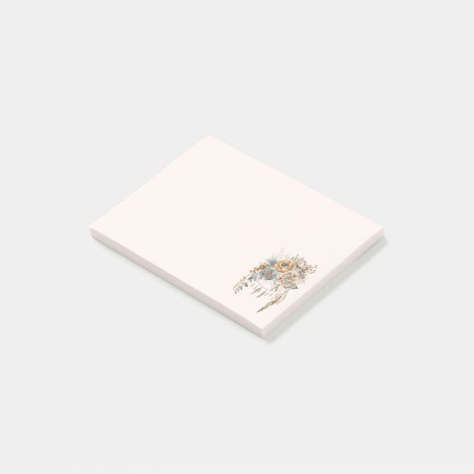 Boho Bloemen Boeket en Dreamcatcher Post-it® Notes (Schuin)