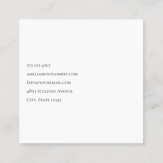 Boho Bloemen Boeket en Dreamcatcher Vierkante Visitekaartje (Achterkant)