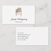 Boho Bloemen Boeket en Dreamcatcher Visitekaartje (Voorkant / Achterkant)