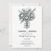 Boho Bloemen Boeket met Lint Handfasting