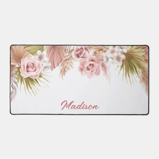 Boho Bloemen Border Boeket Bureaumat (Voorkant)