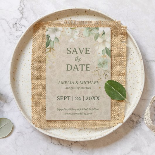 Boho Bloemen Botanisch Save The Date