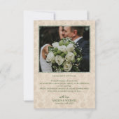 Boho  Bloemen Botanische Bruiloft Bedankkaart (Achterkant)