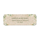 Boho  Bloemen Botanische Bruiloft Etiket (Voorkant)