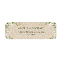 Boho  Bloemen Botanische Bruiloft Etiket