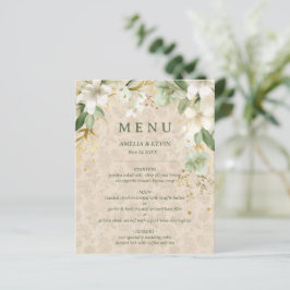 Boho Bloemen Botanische Bruiloft Menu