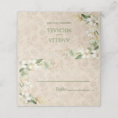 Boho Bloemen Botanische Bruiloft Plaatskaartje (Buitenkant ongevouwen)
