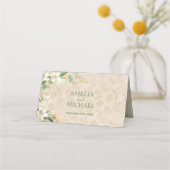 Boho Bloemen Botanische Bruiloft Plaatskaartje (Achterkant)