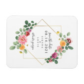 Boho Bloemen Botanische Bruiloft Save The Date Magneet (Horizontaal)