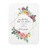 Boho Bloemen Botanische Bruiloft Save The Date Magneet (Verticaal)