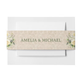 Boho  Bloemen Botanische Bruiloft Uitnodigingen Wikkel