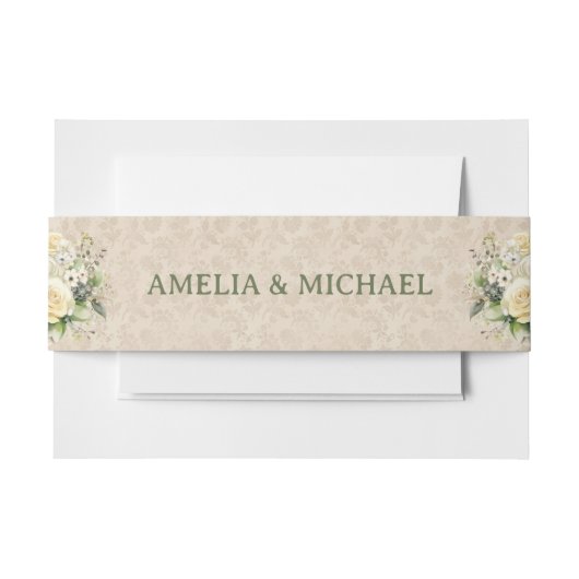 Boho Bloemen Botanische Bruiloft Uitnodigingen Wikkel (Voorkant Voorbeeld)