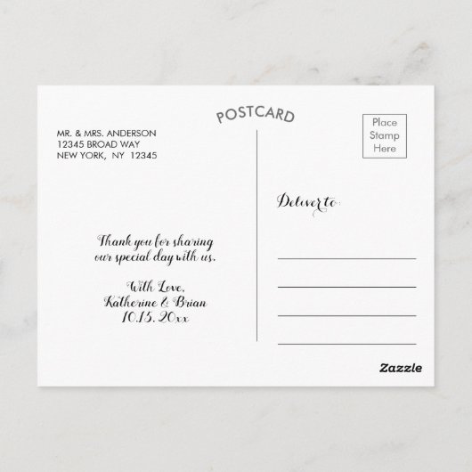 Boho Bloemen Bourgondië Navy Herfst bruiloft dank  Briefkaart (Achterkant)