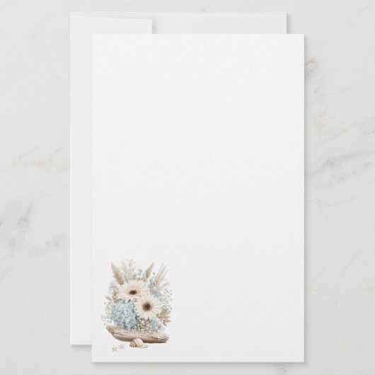 Boho bloemen briefpapier (Voorkant)