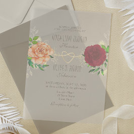 Boho Bloemen Bruids Uitnodiging van Acryl