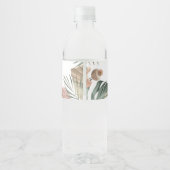 Boho Bloemen Bruidsdouche Waterfles Label Etiket (Achterkant)