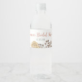 Boho Bloemen Bruidsdouche Waterfles Label Etiket (Voorkant)