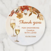 Boho Bloemen Bruidsfeest Bedankjes Labels (Voorkant)