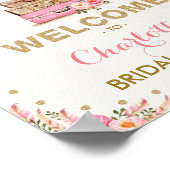 Boho Bloemen Bruidsfeest Chic Miss naar Mevrouw Poster (Hoek)