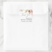 Boho Bloemen Bruidsfeest-Earthy Bloemen Vierkante Sticker (Tas)