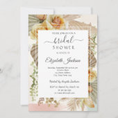 Boho Bloemen Bruidsuitnodiging Kaart (Voorkant)
