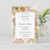 Boho Bloemen Bruidsuitnodiging Kaart (Staand voorkant)