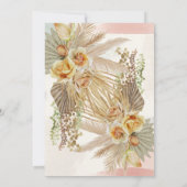 Boho Bloemen Bruidsuitnodiging Kaart (Achterkant)