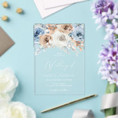 Boho Bloemen Bruiloft Acryl Uitnodigingen (Insitu (Huwelijk))