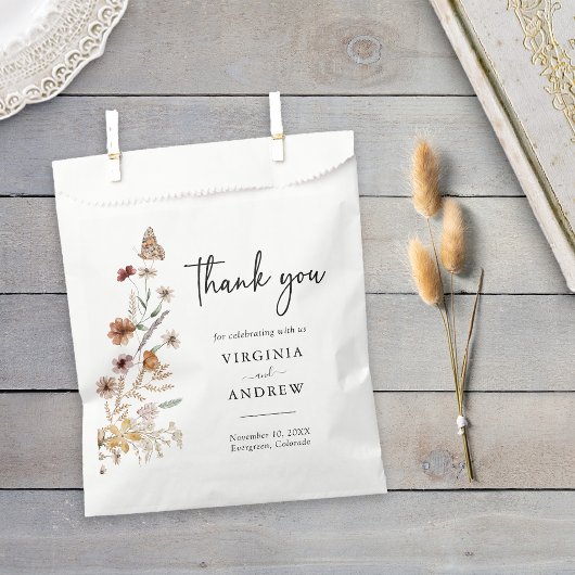 Boho Bloemen Bruiloft Bedankzakje
