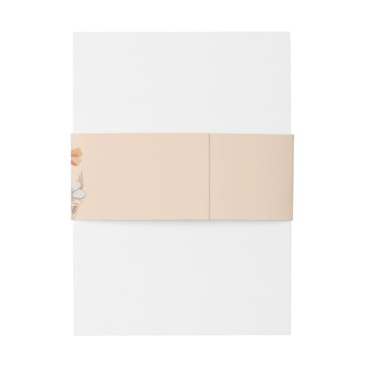 Boho Bloemen Bruiloft Bestek Band Boheemse  Uitnodigingen Wikkel (Achterkant Voorbeeld)