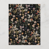 Boho Bloemen Bruiloft Bijkaart Informatiekaartje (Achterkant)