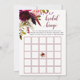 Boho Bloemen | Bruiloft Bingo Spel