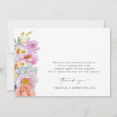 Boho Bloemen Bruiloft Dankkaart Bedankkaart (Achterkant)