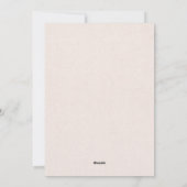 Boho Bloemen Bruiloft Details Card Feestdagenkaart (Achterkant)