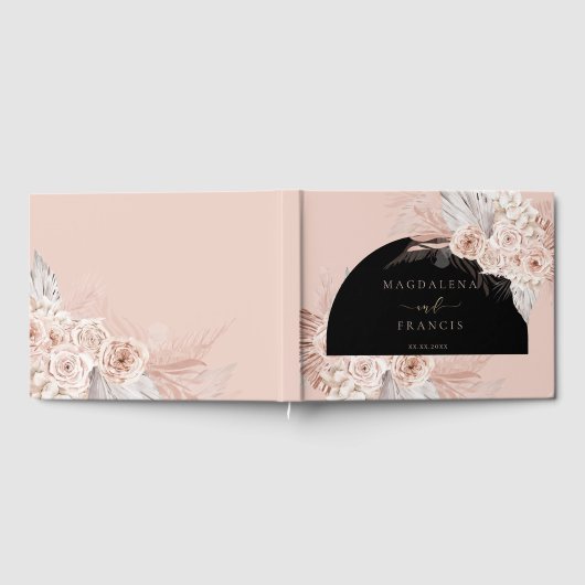 boho bloemen bruiloft gastenboek (Volledig)