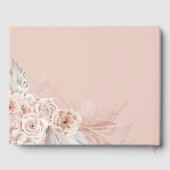 boho bloemen bruiloft gastenboek (Achterkant)