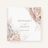 Boho bloemen bruiloft Guest Book Notitieboek (Voorkant)
