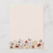 Boho Bloemen Bruiloft Informatiekaartje (Achterkant)