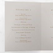 Boho Bloemen Bruiloft Itinerary Drieluik Uitnodiging (Binnenzijde eerst)