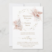 boho bloemen bruiloft kaart (Voorkant)