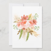 Boho Bloemen Bruiloft  Kaart (Achterkant)