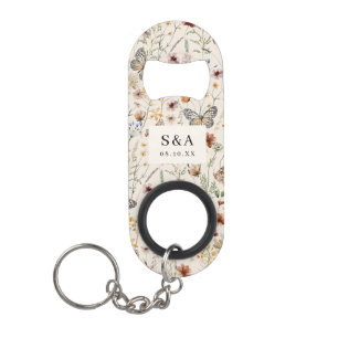 Boho Bloemen Bruiloft Mini Flessenopener