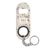 Boho Bloemen Bruiloft Mini Flessenopener (Achterkant)