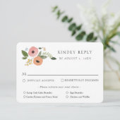 Boho Bloemen Bruiloft RSVP Reactie Kaart (Staand voorkant)