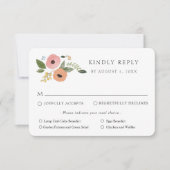 Boho Bloemen Bruiloft RSVP Reactie Kaart (Voorkant)