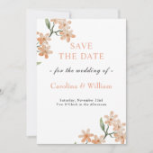 Boho Bloemen Bruiloft Save The Date (Voorkant)
